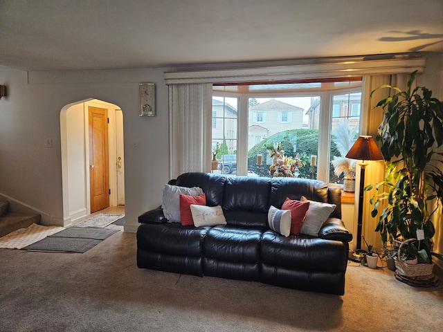 view of carpeted living room