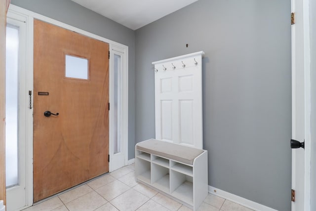 view of tiled entrance foyer