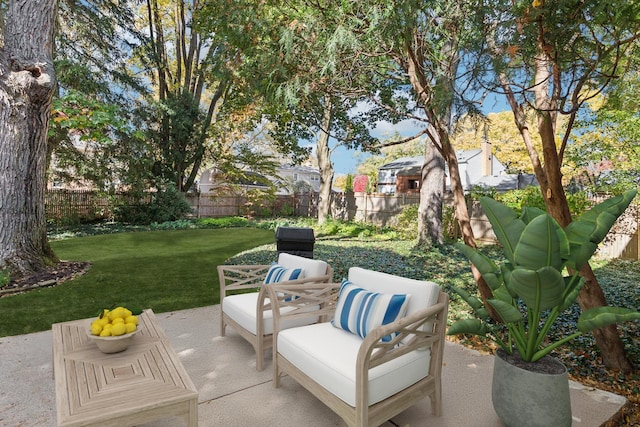 view of patio / terrace with an outdoor hangout area