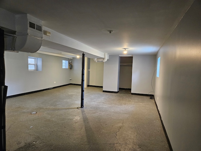 view of basement