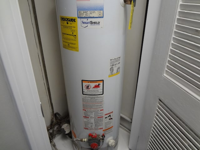 utilities featuring gas water heater