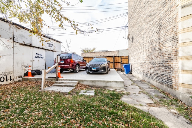 view of parking / parking lot