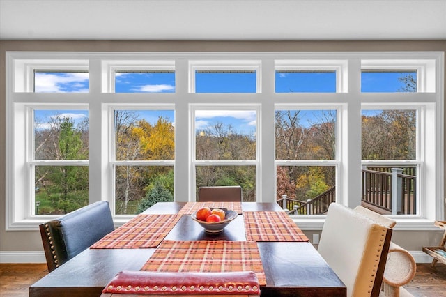 sunroom featuring a wealth of natural light