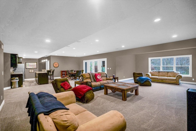 view of carpeted living room