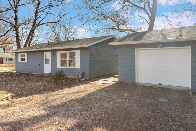 view of single story home