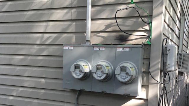 exterior view of electric meter