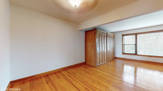 unfurnished bedroom featuring light hardwood / wood-style floors