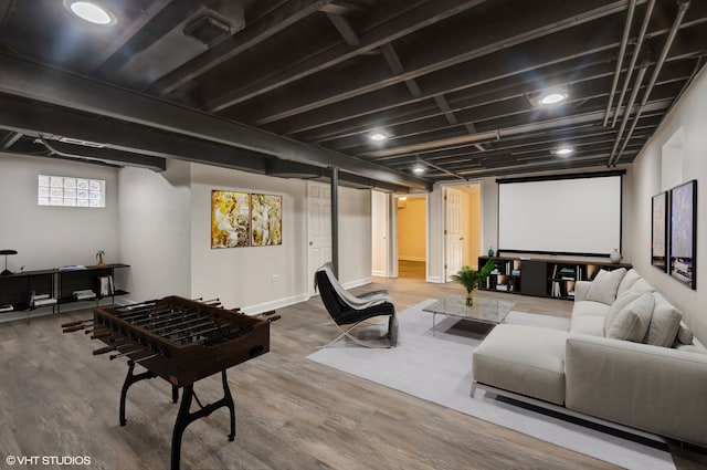 interior space featuring hardwood / wood-style flooring