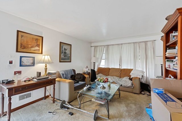 view of carpeted living room