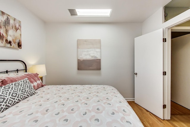 bedroom featuring light hardwood / wood-style flooring