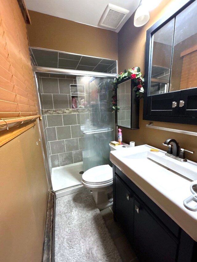 16409 Craig Dr, Oak Forest, IL 60452 - full bathroom with vanity, toilet, and a stall shower