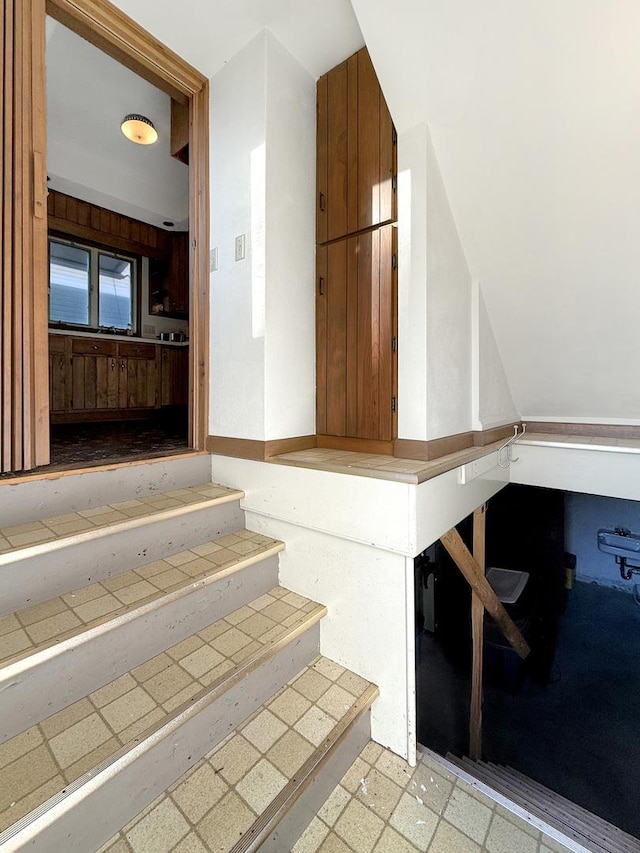 103 E Roosevelt St, Freeport, IL 61032 - staircase with tile patterned floors