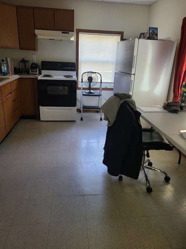kitchen with white appliances