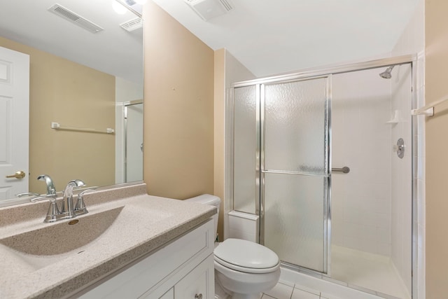 124 W Colfax St Unit 301, Palatine, IL 60067 - full bath featuring a stall shower, vanity, and tile patterned flooring