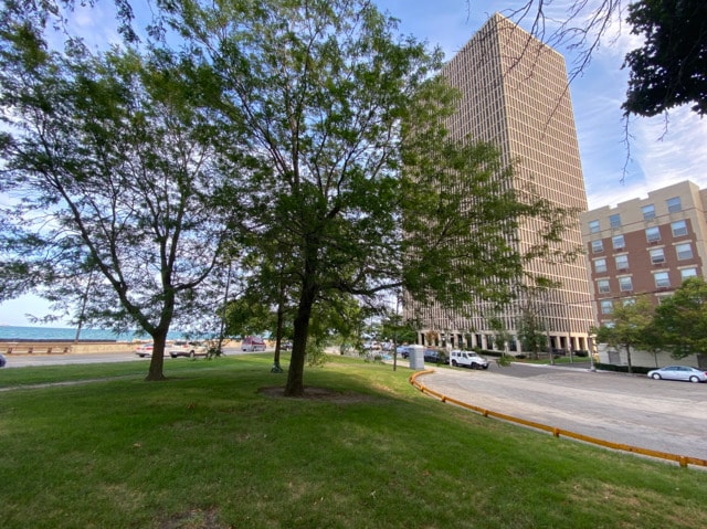 view of community featuring a yard