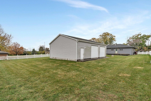 exterior space with an outbuilding