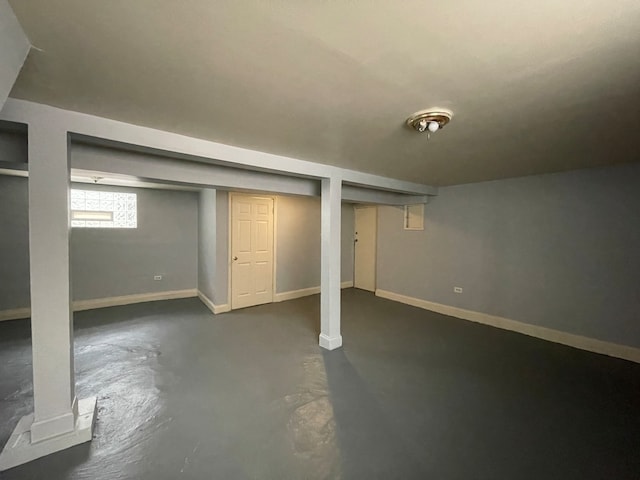 view of basement