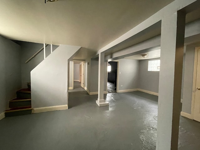 view of basement