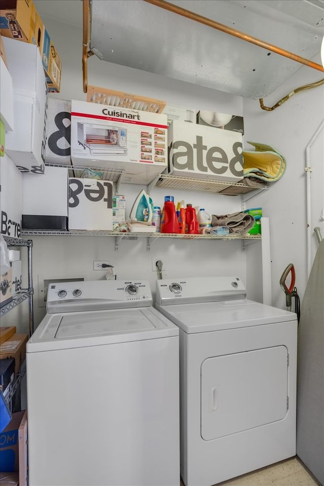 washroom featuring separate washer and dryer