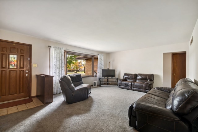 view of carpeted living room