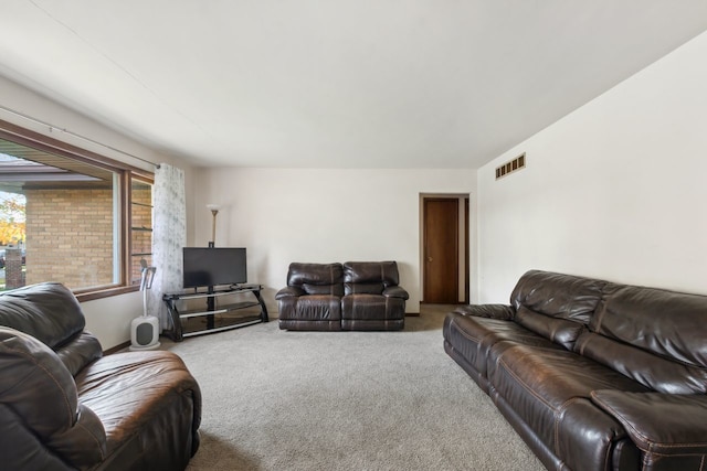 living room featuring carpet flooring