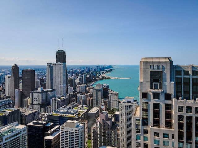 view of city featuring a water view