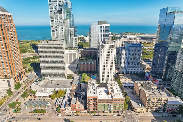 view of city featuring a water view