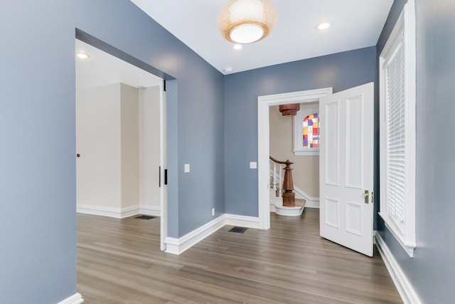 interior space featuring wood-type flooring