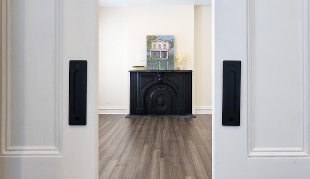 room details featuring hardwood / wood-style floors