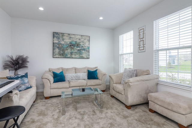 view of carpeted living room