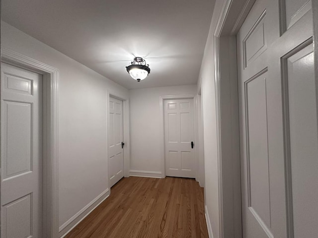 hall featuring hardwood / wood-style flooring