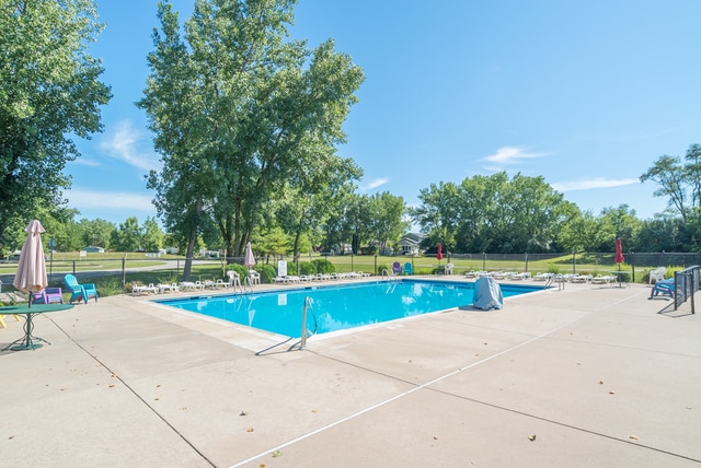 view of pool with a patio