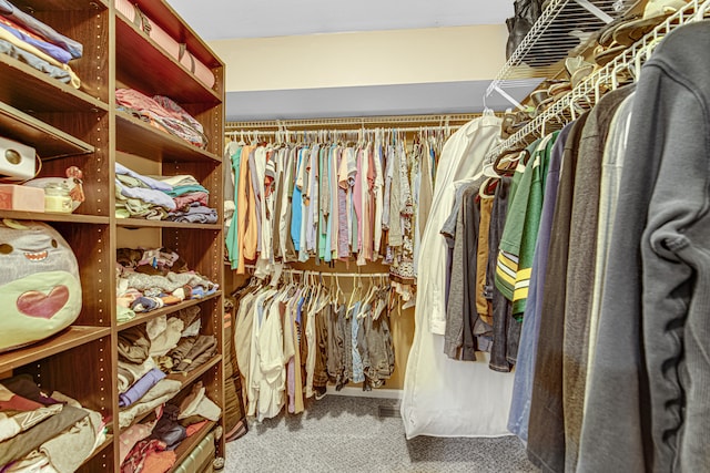 spacious closet featuring carpet