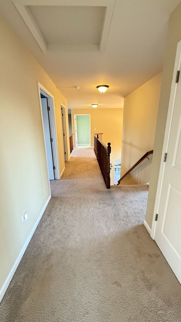 corridor with carpet floors