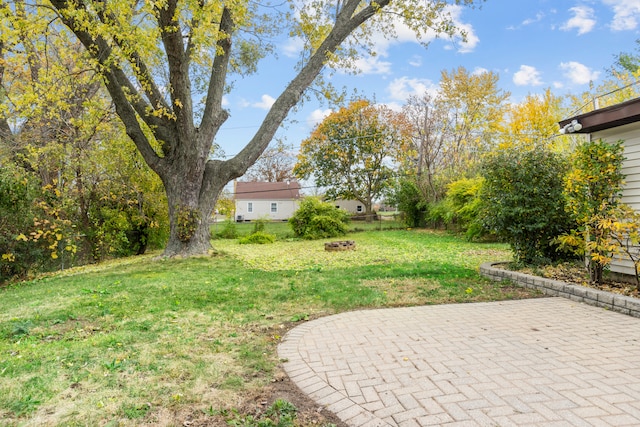 view of yard featuring a patio area