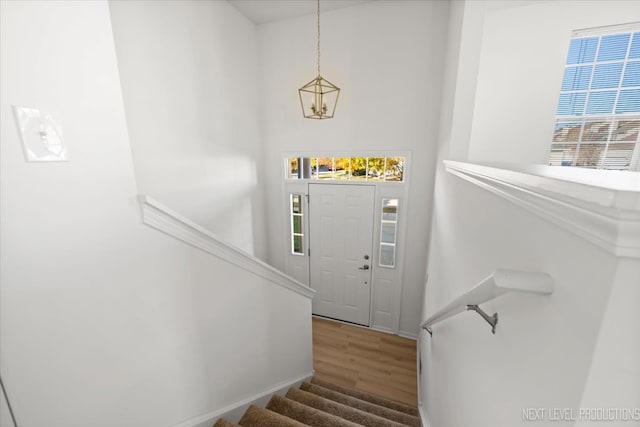 entrance foyer featuring hardwood / wood-style floors