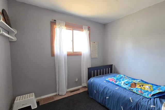 view of carpeted bedroom