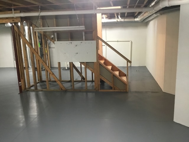 view of basement