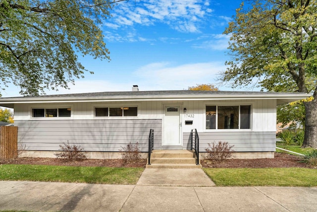 view of ranch-style home