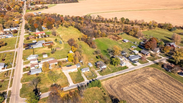 aerial view featuring a rural view