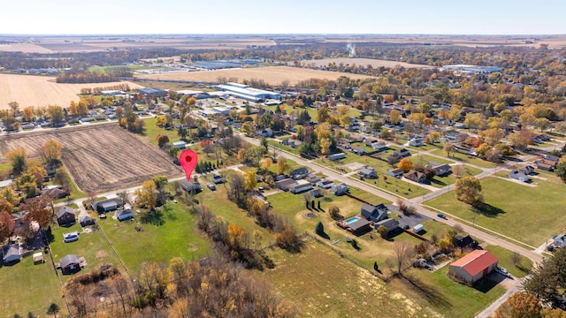 aerial view featuring a rural view