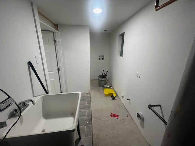 laundry area with sink and hookup for a washing machine