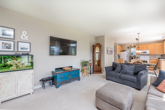 view of carpeted living room