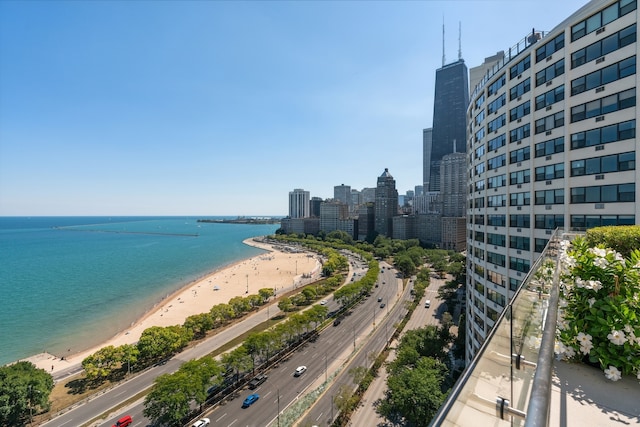 water view with a beach view