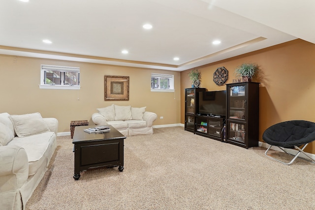 view of carpeted living room