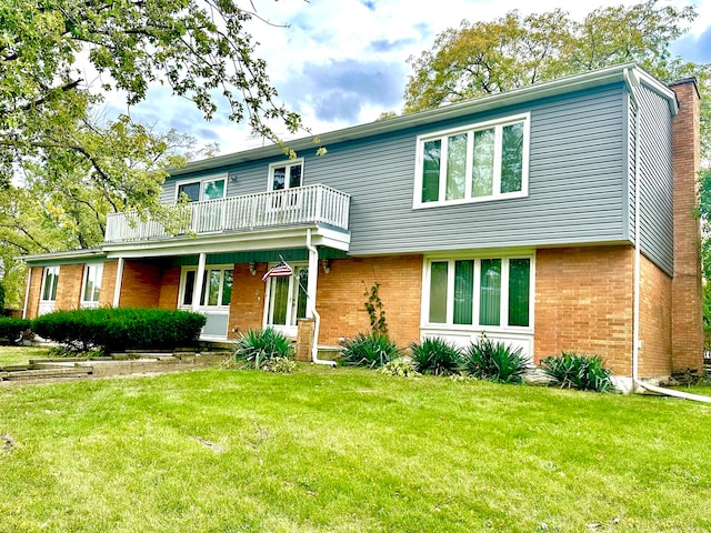 view of property with a balcony