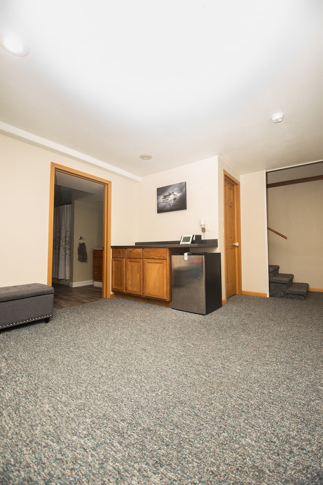 interior space featuring carpet flooring