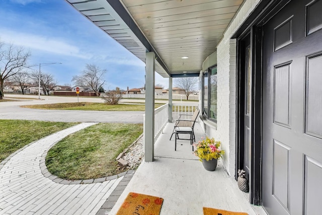 view of patio / terrace with a porch