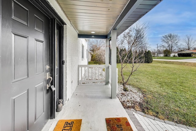 view of patio featuring covered porch