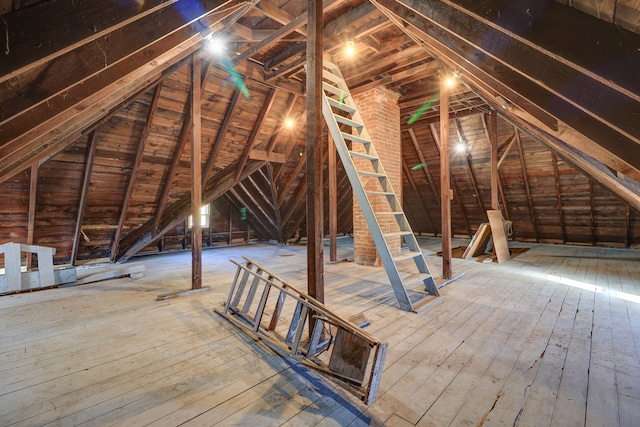 view of attic